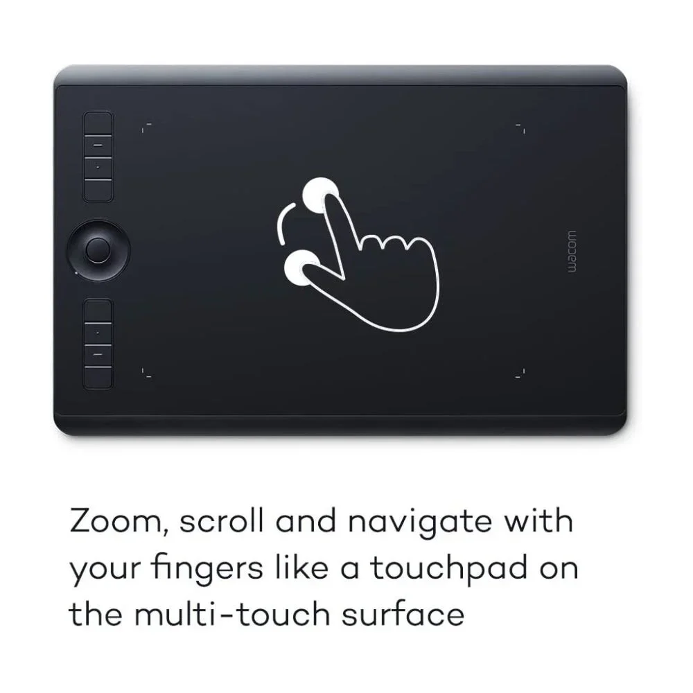 Wacom PTH660 Intuos Pro Digital Graphic Drawing Tablet for Mac/PC Medium Black